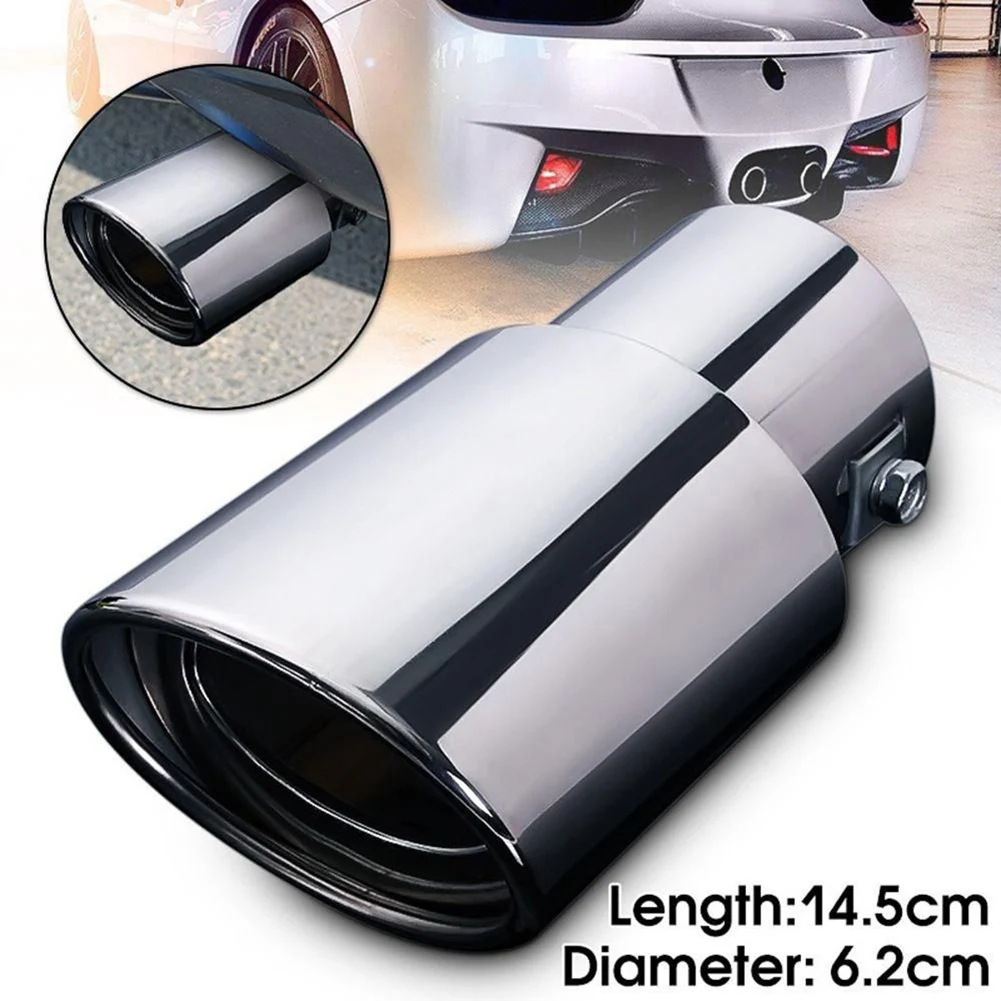 Universal Chrome Stainless Steel Car Rear Round Exhaust Pipe Tail Muffler Tip replacement Car Accessories Universal Chrome Stainless Steel Car Rear Round Exhaust Pipe Tail Muffler Tip replacement Car Accessories