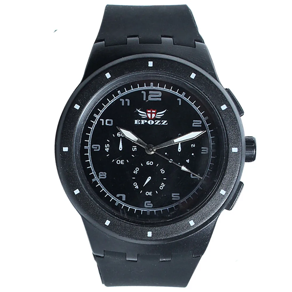 

Brand EPOZZ Round Simple Fashion casual Watch black Quartz Analog Silicone Band Casual Student Young Ladies relogio feminino