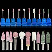 1 шт. 10 стиль керамический камень для ногтей сверло Фрезерный резак чистый Маникюр для электрических ногтей дрель инструмент салон файл Burr TRMS01-10