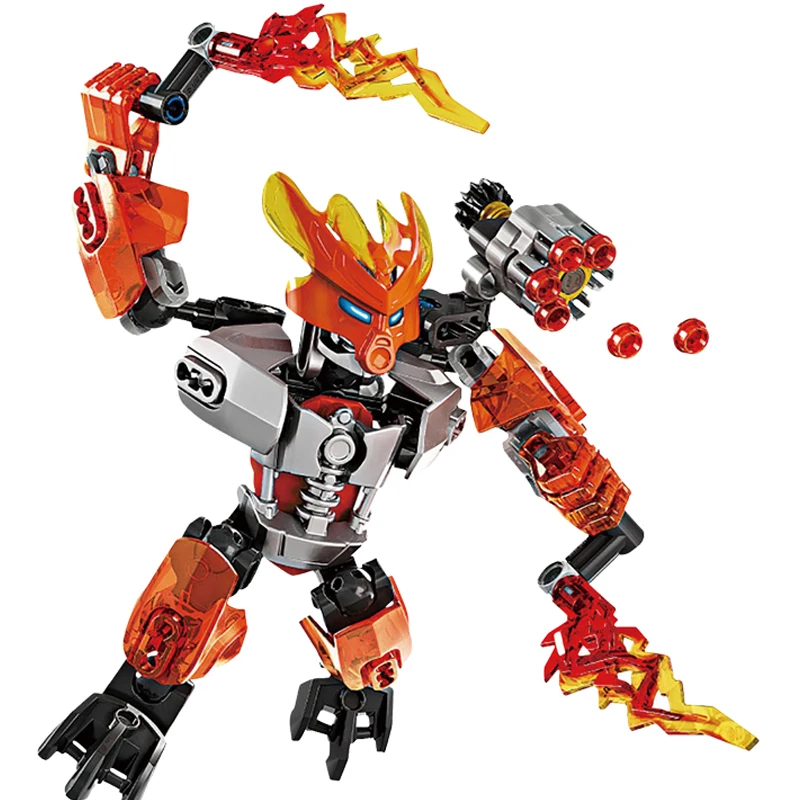 Smartable BIONICLE 6 шт./партия джунгли скалы вода земля лед огненные фигурки строительные