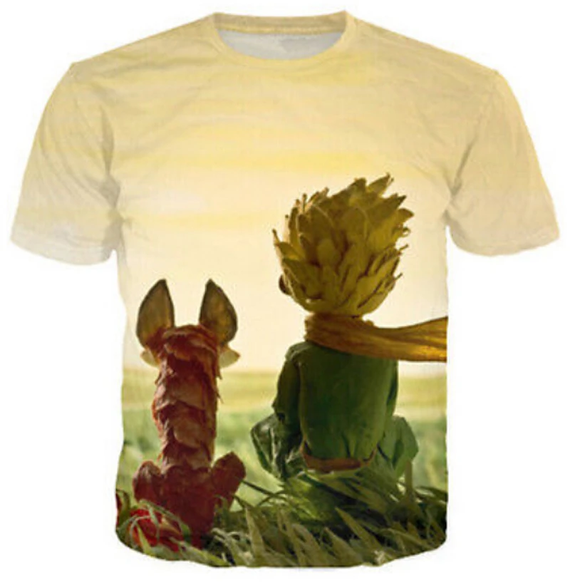 

2018 Women/men 3d cartoon T Shirts The Little Prince T shirt O Neck Men Printed Hip Hop T-Shirt Tops Tees Famous Brand T Shirt