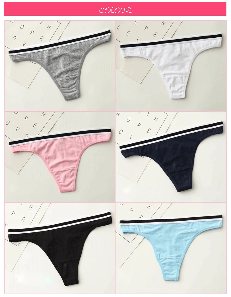 Hot Sale Sexy Women Cotton G String Thongs Low Waist Sexy Panties Ladies' Seamless Underwear Plus Size M L XL XXL (14)