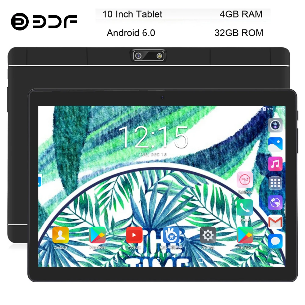 

BDF 10 Inch Tablets Pc Android 7.0 Quad Core 1GB/32GB Dual SIM Card Built-in-3G Tablet 1280*800 IPS Mobile Phone Tablets 10.1