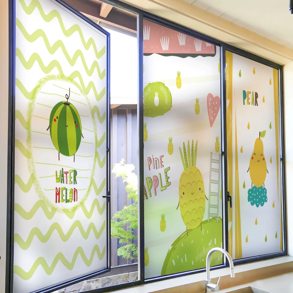 

Customized Stained Static Cling Window Film Frosted Opaque Privacy Home Decor Glass Sticker Digital print BLT1200 Sunny Mood
