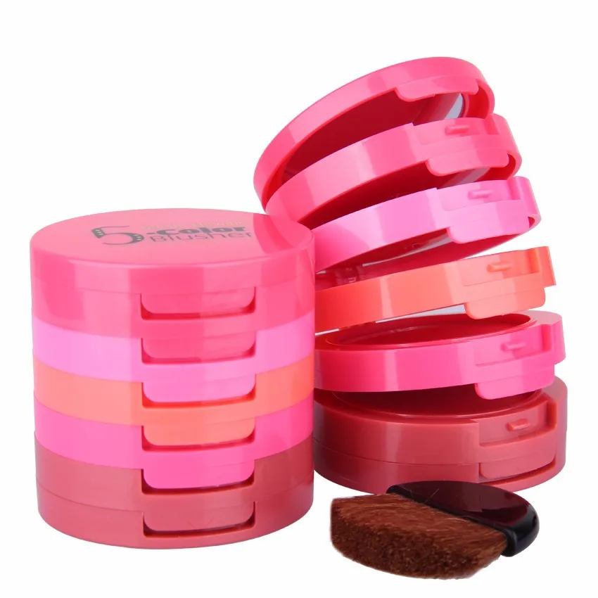

Music Flower Make Up Set 5 In 1 Colors Blush Blusher Makeup Kits Cosmetics mineral Face blusher Contour 144pcs