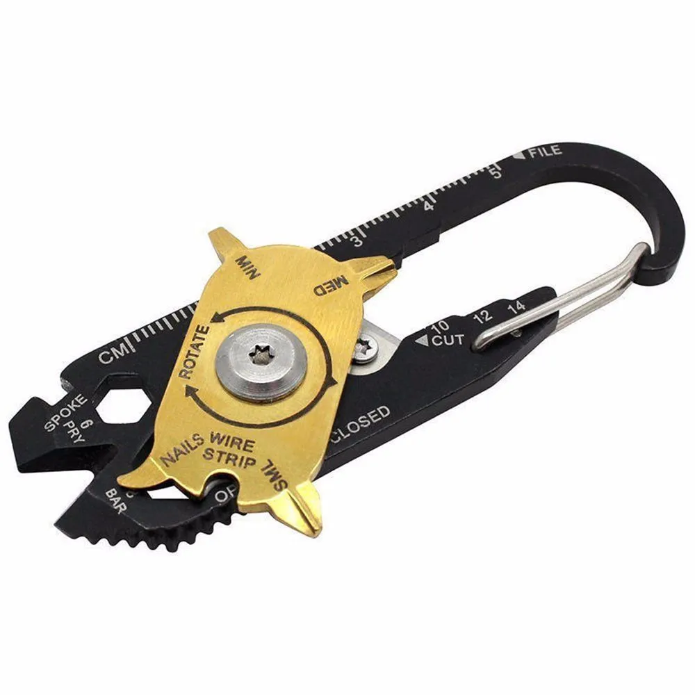 

Mini 20 in 1 Multi-Tools Metal Black Stainless Pocket Tool Useful Keychain Hot sale Portable Bicycle repair tool lowest price