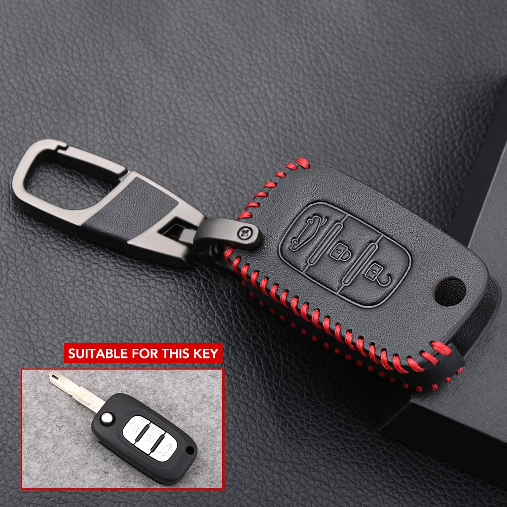 

Car Flip key Leather Case for Renault Dacia LADA Sedan Largus Kalina Granta Vesta X-Ray XRay Remote Fob Cover Protect Set