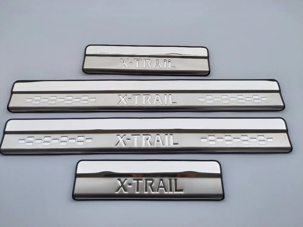 

For Car Styling 2014-2018 Nissan X Trail T32 Stainless Door Sill Scuff Plate Guards Door Sills Protectors Accessories Sticker