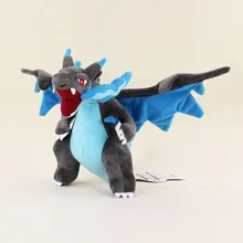 25CM Plush toys Mega Charizard X Dinosaur Soft Stuffed Dolls Animals Baby Kids toys In Stock