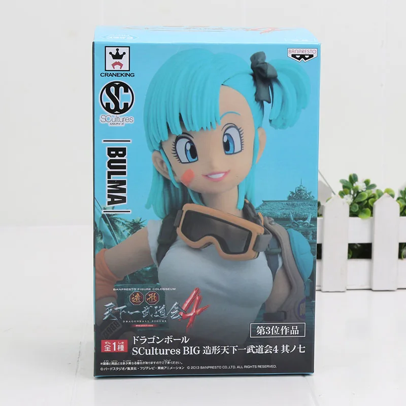 Dragon Ball Z скульптуры Большая фигурка Bulma DBZ Budokai Banpresto фигурки модель игрушки 20 см