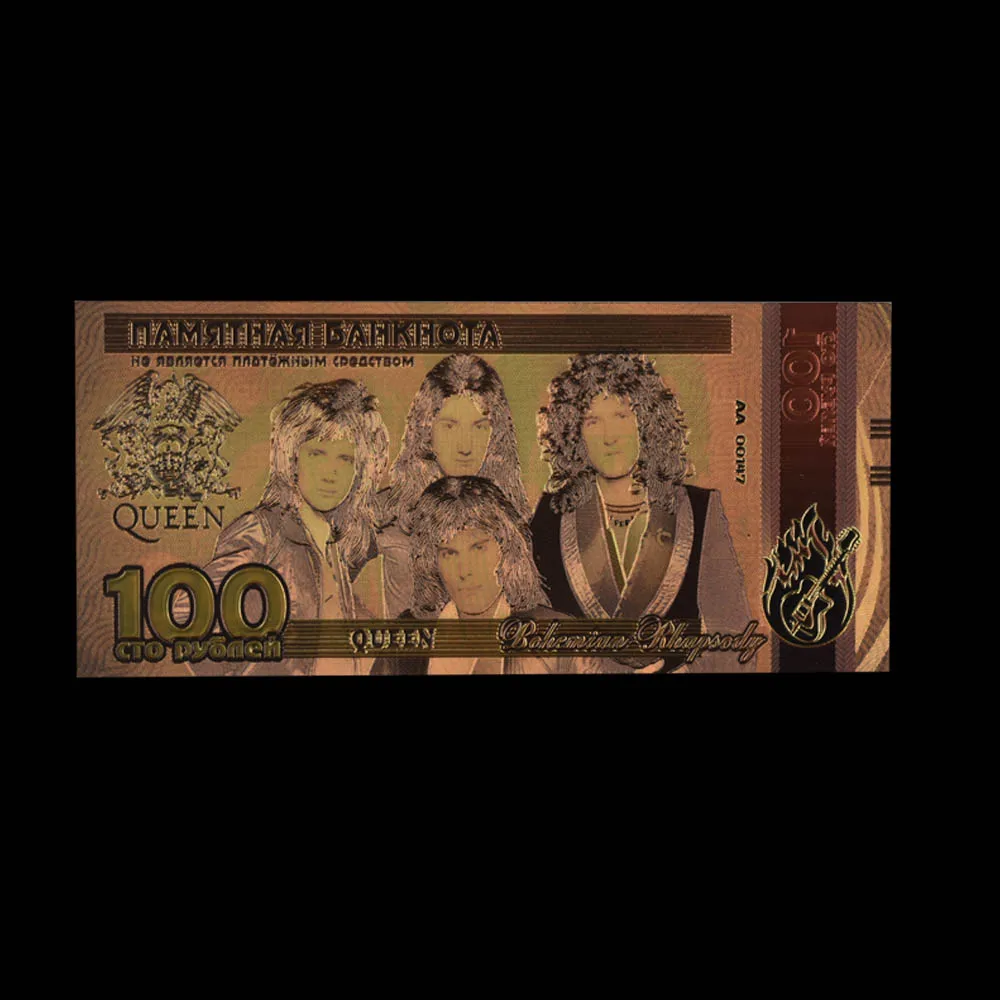 Королевские банкноты цвета России, золотые банкноты, 100 рубля, банкноты в 24 к золоте, поддельные бумажные деньги для подарка