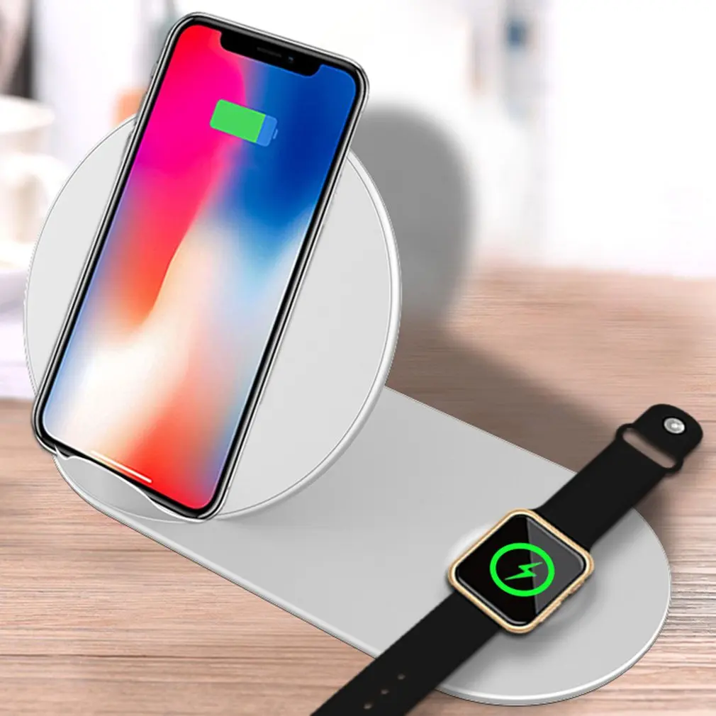 

Multi-function Two-in-one Wireless Charger For iPhone XR For Apple XS For Samsung Note 9 Watch Universal Wireless Charging