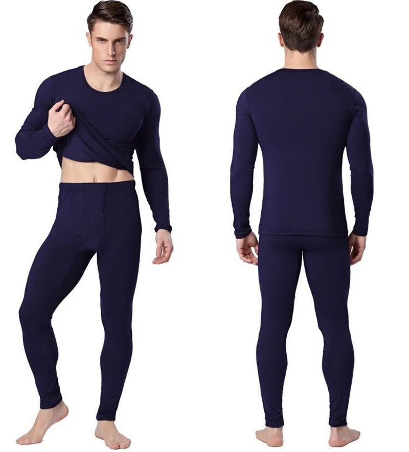 mens thermal underwear Men's underwear O neck thin thermal Long Johns underpants and undershirts Asian size L to 6XL warmest long underwear