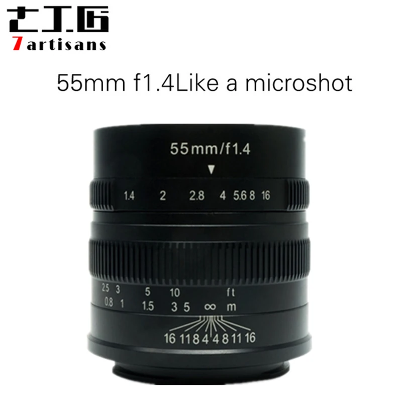 7 artisans 55mm F1.4 Large Aperture Portrait Manual Focus Micro Camera