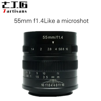 

7 artisans 55mm F1.4 Large Aperture Portrait Manual Focus Micro Camera Lens Fit for Canon eos-m Mount E-Mount Fuji FX-Amount