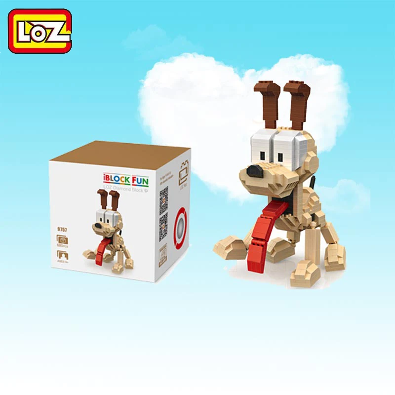 LOZ Одиночная продажа мини Гарфилд мультфильм куклы Алмазные Кирпичи