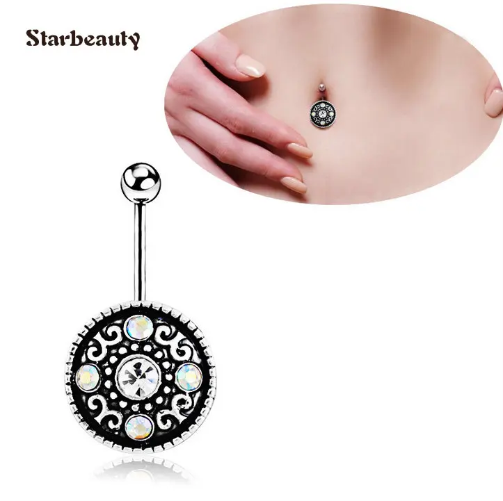 

Starbeauty Vintage Design Navel Piercing Ombligo AB Rhinestone Belly Ring Sexy Party Belly Button Rings Women Pircing Jewelry