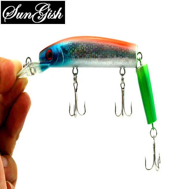 14.56cm Two Fish Bionic Bait Plastic 15.04g Multi Section Bait Simulation Fishing Bait Selling FA0137