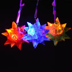 Свет мигает колючие желе звезда светящееся ожерелье подвесные светильники игрушки Дети лучший подарок вечеринка по случаю Дня рождения