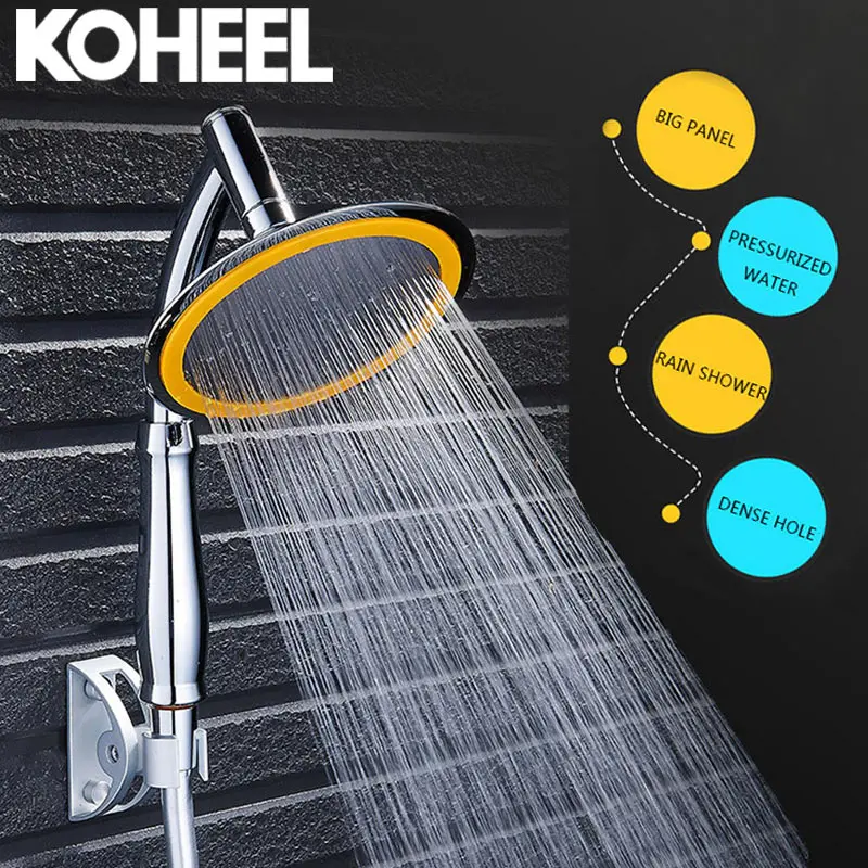 Shower Head Water Saving Rain Handheld Shower Big 6 Inch High Pressure