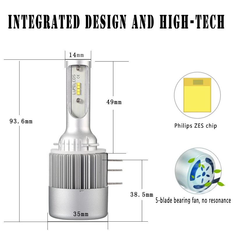 GZKAFOLEE h15 светодио дный фар автомобиля луковицы Canbus Авто лампы 72 Вт 12000LM 6000 К 12 В 24 В зэс чип