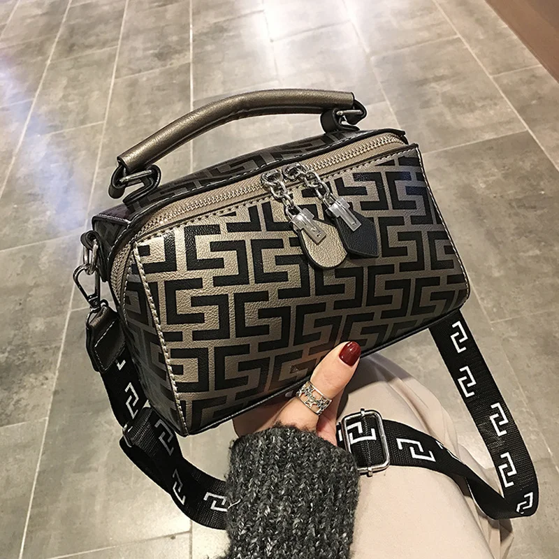 

Bags for Women Boston Letter Printing Handbag Messenger Bag PU Leather Shoulder Bag Lady Crossbody Female Brand Fashion Hand Bag
