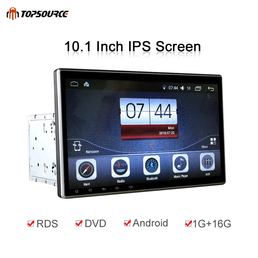 

TOPSOURCE Universal Car Radio Player 10.1" Android 6.0.1 2 din autoradio HD 1024*600 GPS multimedia Audio Stereo With DVD 1G/16G