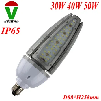 

3 years warranty,Free shipping sale 12V 24V AC85-265V IP65 E27 E40 30W 40W 50W LED corn light 5730 130lm/w led streetlight