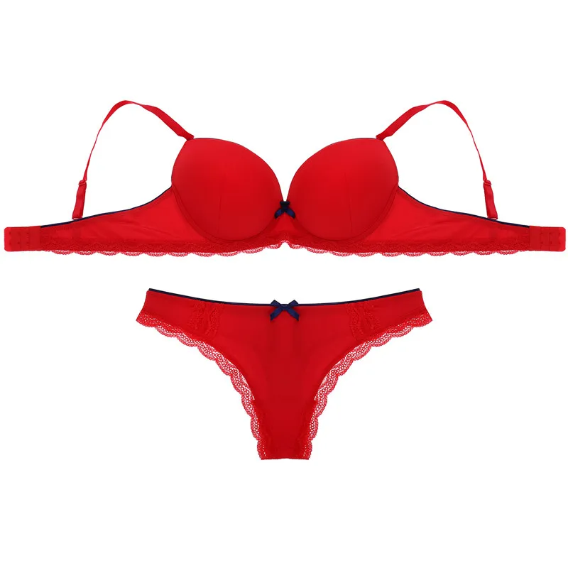 Sexy Elegant Bra and Panties Set Underbra Women's Underwear Ladies Lingerie Set Thin B C Four Color Comfortable Female Bra Sets