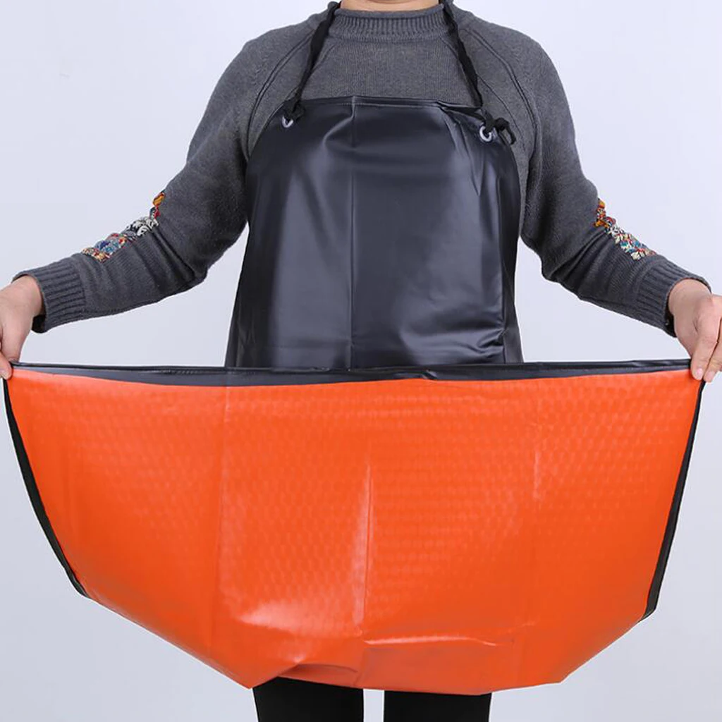 Waterproof PU Leather Apron Oi-proof Cooking Kitchen Cooking for Lab Work Butcher Dog Grooming Cleaning Men Women