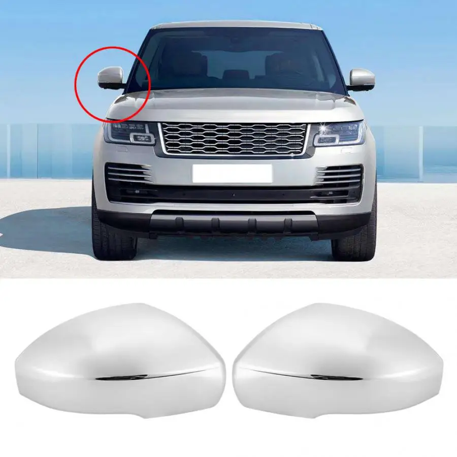 

2pcs Car Side Rearview Mirror Cover Caps Trim for Land Rover Discovery 4 5 for Land Rover Range Rover Sport 2014-2017 Car Mirror