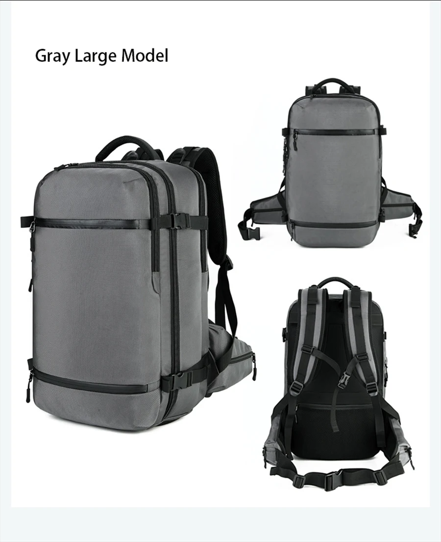 OZUKO, мужской рюкзак, дорожная сумка, мужская, многофункциональная, водонепроницаемая, зарядка через usb, для багажа, рюкзаки, сумка для ноутбука, рюкзак, большая емкость