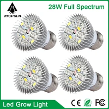10pcs Full Spectrum Led Grow Light 28W E27 Led Growing Lamp for Hydroponics Flowers Plants Vegetables Growing indoor grow boxes