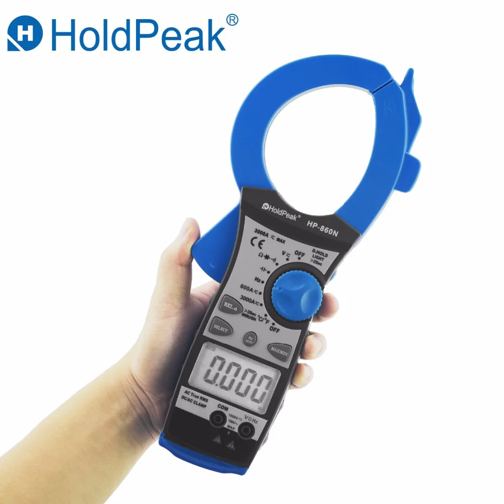 

HoldPeak Digital Clamp Meter HP-860N Auto Range DC AC Digital Clamp Meter Multimeter Capacitance Temperature Tester with Clip