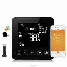 WiFi Programmable Thermostat Echo Alexa Voice Control Electric Floor Heating Room Temperature Control 16A 100-240V WiFi Programmable Thermostat Echo Alexa Voice Control Electric Floor Heating Room Temperature Control 16A 100-240V