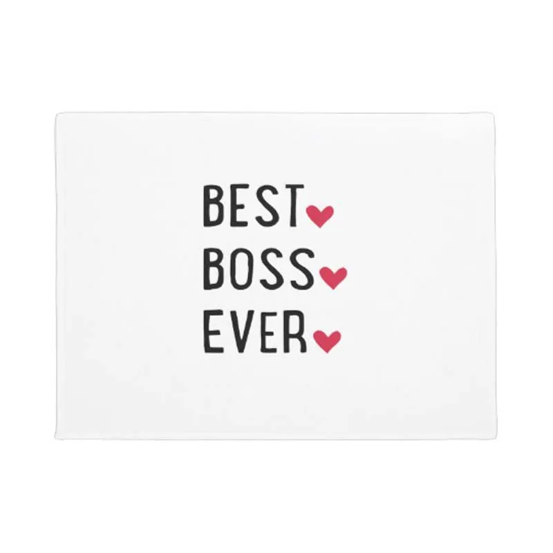 

Personalize Best Boss ever Doormat Home Decoration Entry Non-slip Door Mat Rubber Washable Floor Carpet