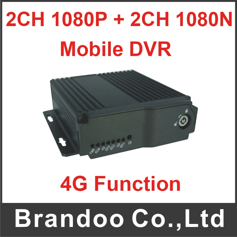 Motion detection 4G 4channel mobile vehicle car DVR from Brandoo free shipping