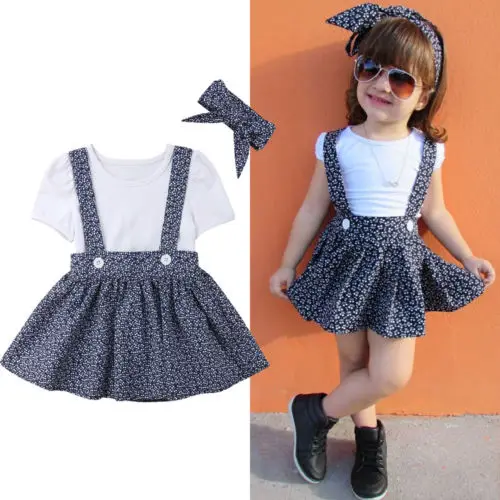 Одежда для детей; малышей; девочек топы с короткими рукавами цветок платье-пачка с принтом юбка праздничная одежда UK