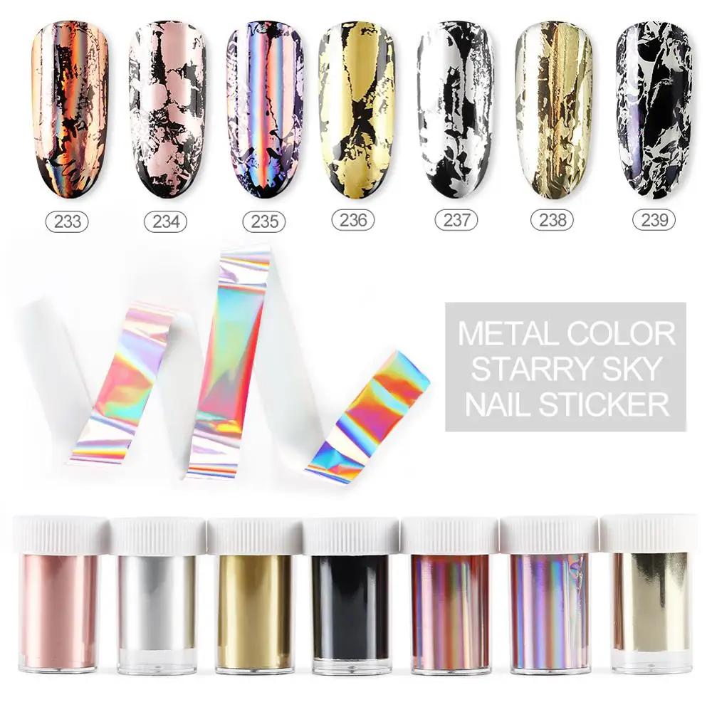 

Nail Sticker Art Glitter Water Slider Wraps Manicure Stickers For Nails DIY Art Designs High Quality Starry Sky Nail Foils