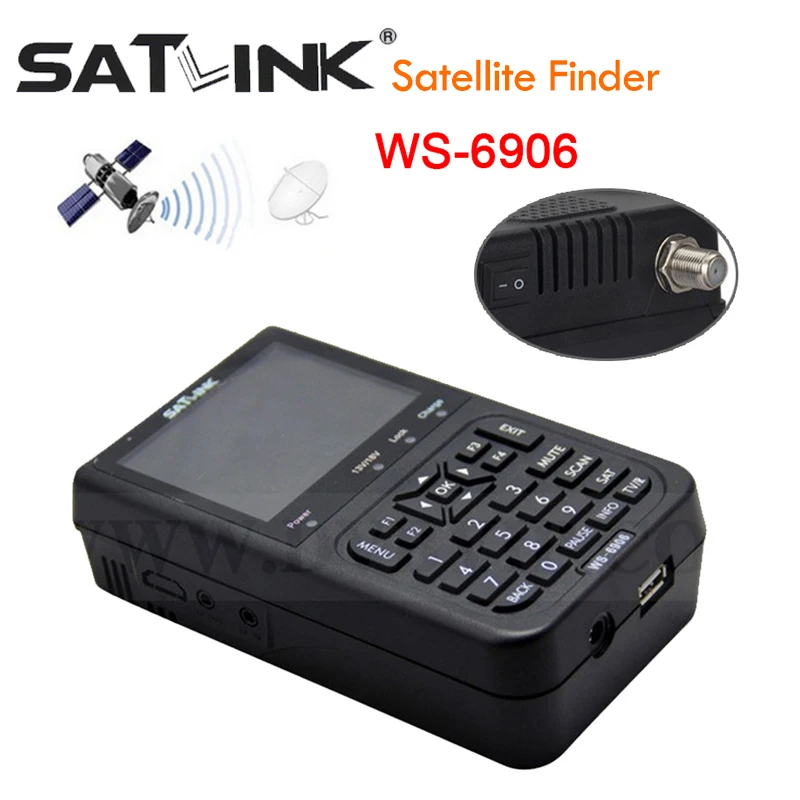 

3.5 inch LCD satlink ws6906 satFinder HD DVB-S High Definition Satellite Finder ws-6906 satellite Finder PK Frsat V8 Finder