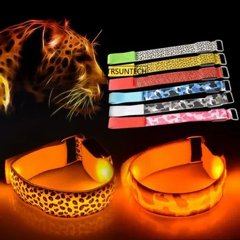 

700pcs Reflective Camouflage Leopard Armband LED Light High Visibility Warning Sports Arm Bands Ideal for Jogging Cycling Run