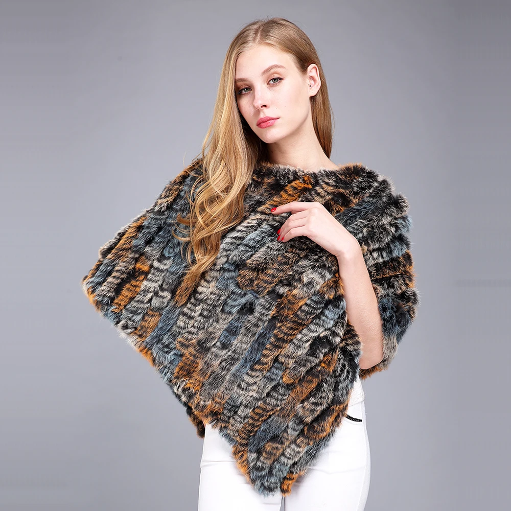 poncho rabbit fur