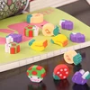 Kawaii-borradores de frutas de dibujos animados para niños, goma de borrar para lápiz, regalos, oficina, escuela, suministros de papelería de corrección, 50 Uds. ► Foto 2/6