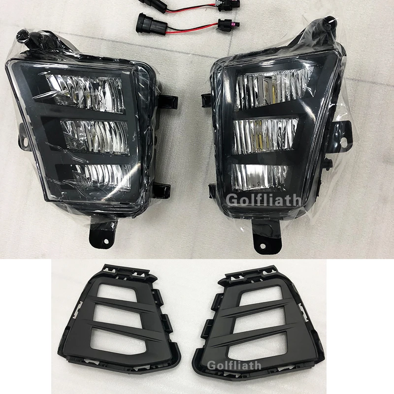 

For Golf 7.5 mk7.5 G TI 2018-2019 LED Car-Styling DRL Daytime Running Light Fog Light Front Bumper Fog Lamp grille