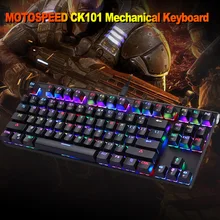 MOTOSPEED CK101 RGB Mechanical Keyboard 87 Keys Anti Ghosting Blue Switches LED Backlit USB Wired font