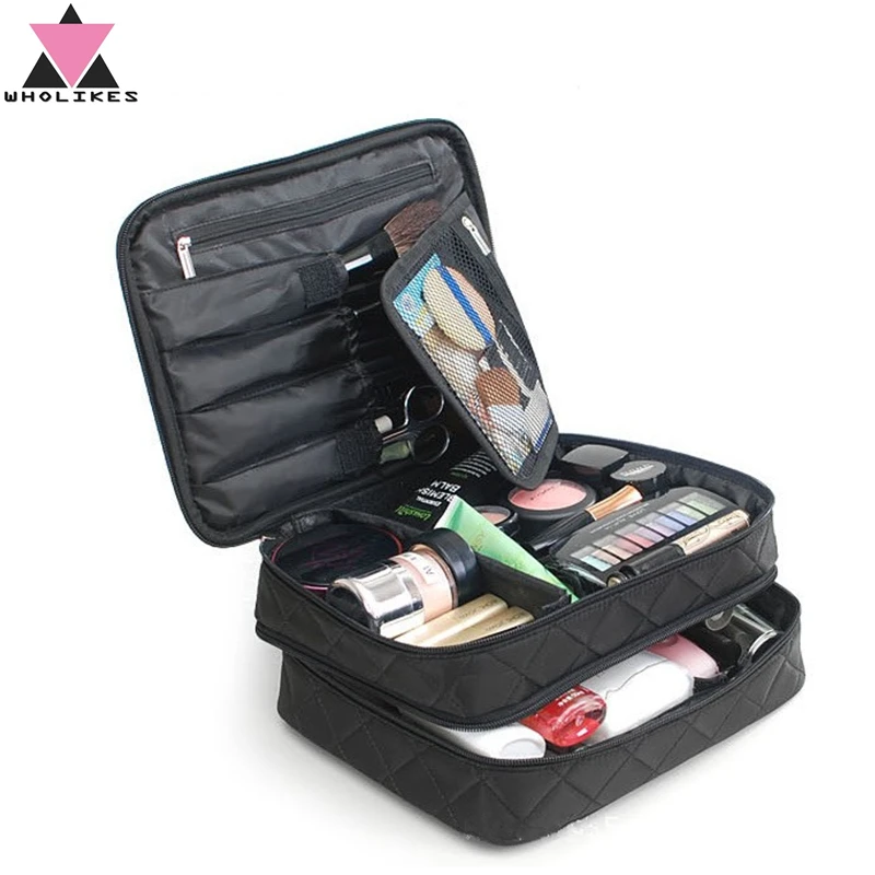 

Wholikes Large Capacity Cosmetic Bag / King Size Double Cosmetics Storage Bag Multi-function Travel Portable Waterproof Wash Bag