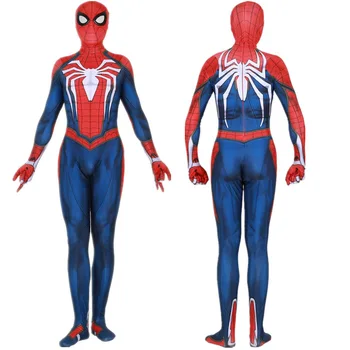 

Insomniac ps4 Games Spiderman Cosplay Costume Zentai Spiderman Superhero Costume Bodysuit Suit Jumpsuits for Audlt/Kids