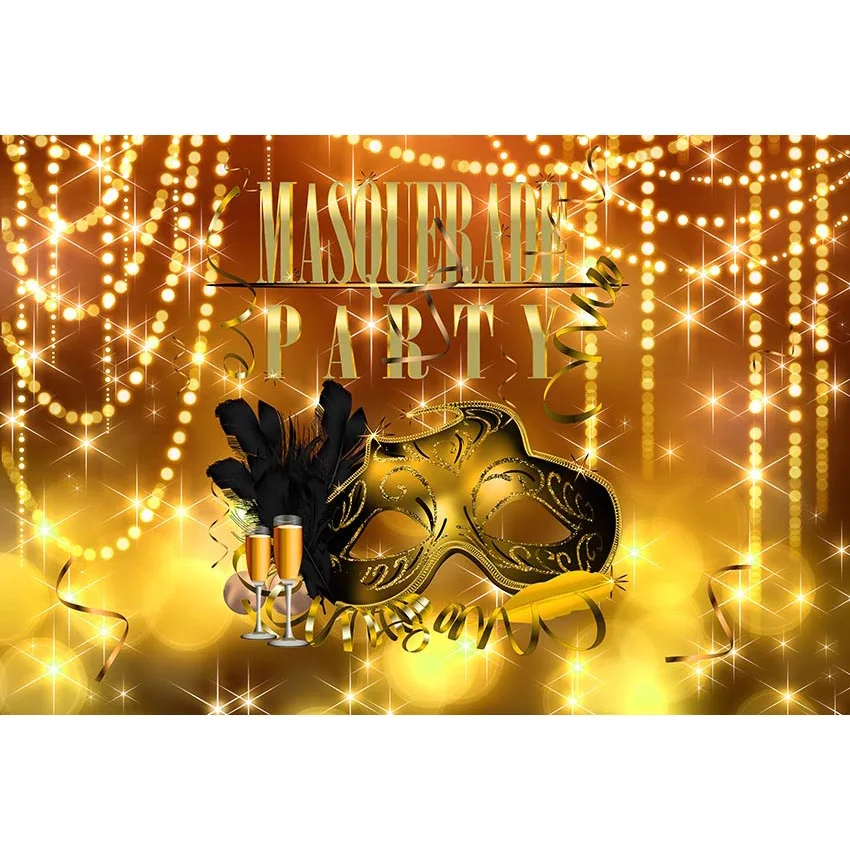 big gold mardi gras mask