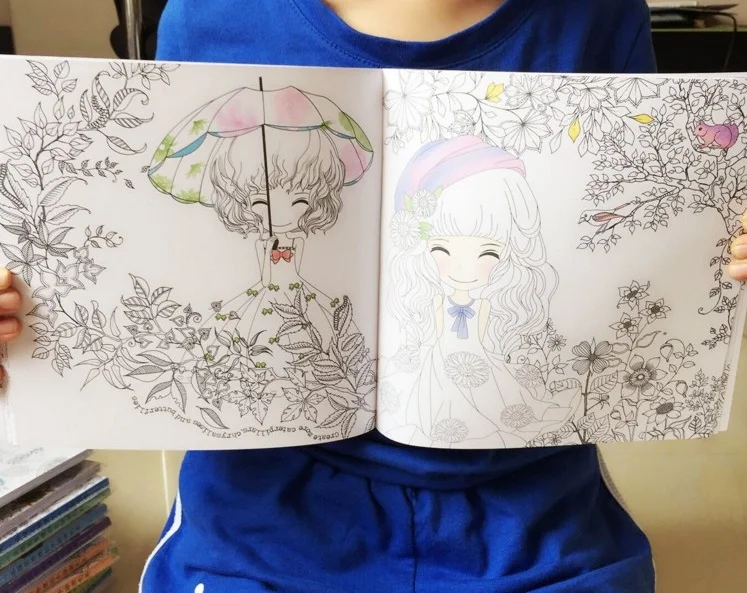Beautiful Flower Coloring Book Secret Garden Coloring Book For Relieve Stress Graffiti Painting 100 Pages