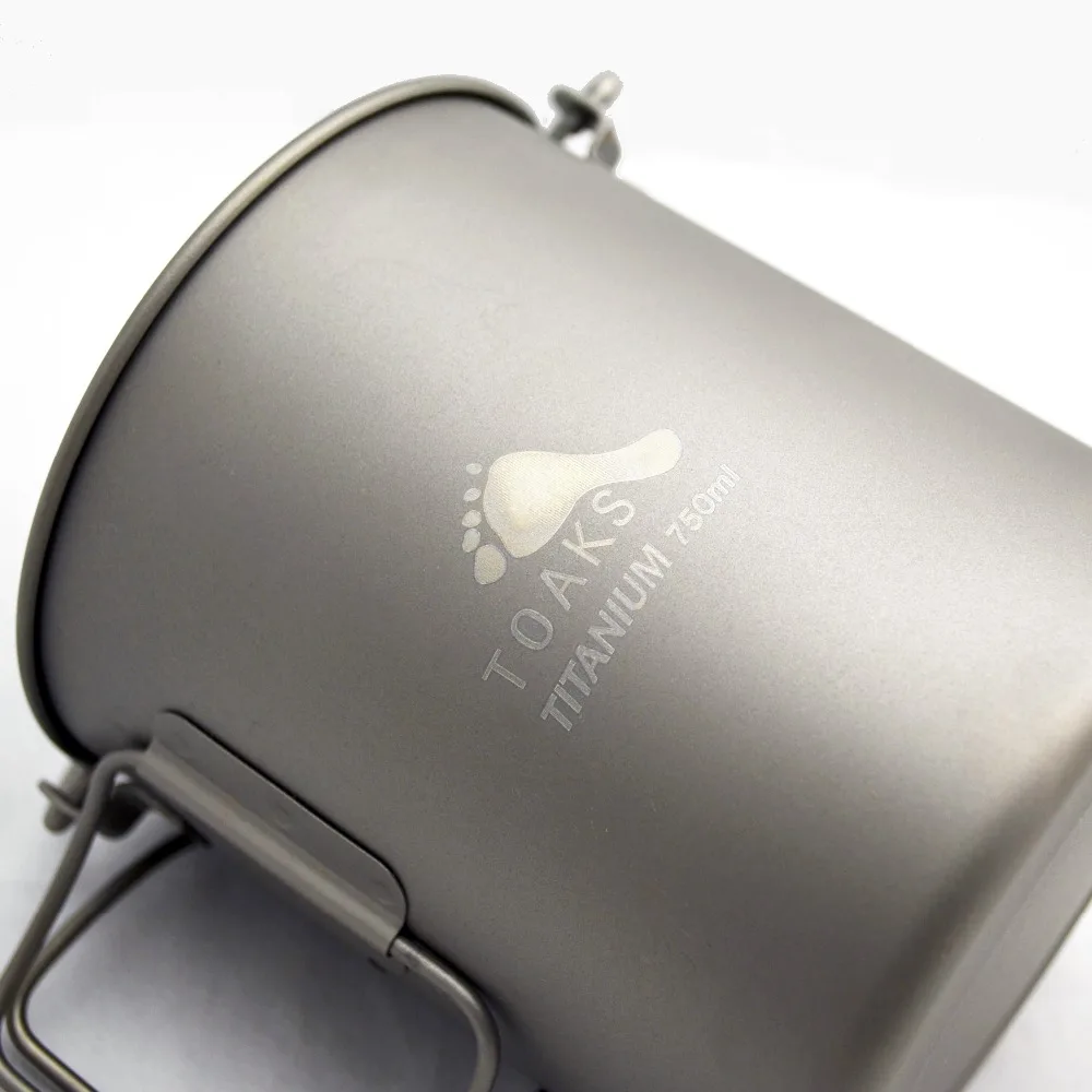 TITANIUM POT TOAKS с ручкой под заказ уличный походный Pot облегченное оборудование 750 мл